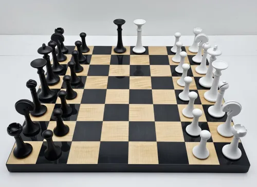 Miniatura 7 de Juego de ajedrez grande de 15.7 pulgadas con piezas de ajedrez ponderadas de aleación de zinc de alto polímero, juegos de ajedrez para adultos