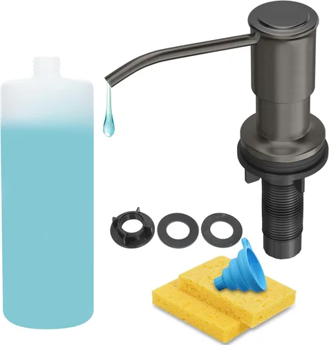 Miniatura 8 de Dispensador de jabón para fregadero de cocina, bomba dispensadora de jabón para fregadero de cocina, recarga desde la parte superior, dispensador