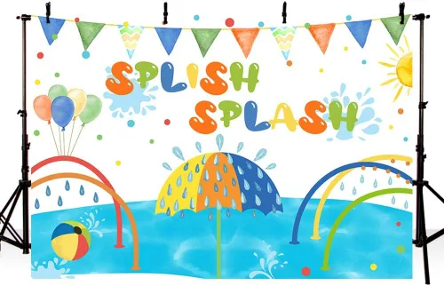 Miniatura 2 de MEHOFOND Telón de fondo de verano de 8 x 6 pies para niños y niñas, fiesta de cumpleaños, piscina, natación, pelotas de playa, fotografía, fondo