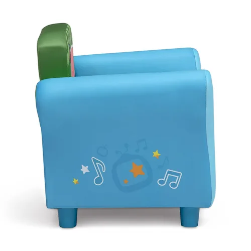 Miniatura 10 de Delta Children CoComelon - Caja de juguetes para autobús escolar + silla tapizada Delta Children CoComelon (paquete)