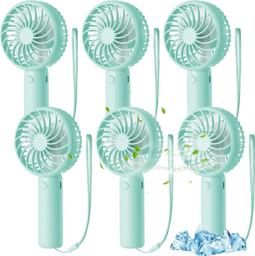 Miniatura 42 de Tujoe Mini ventilador de mano potente de 3 velocidades, ventilador personal pequeño portátil recargable con base USB para mujeres, maquillaje