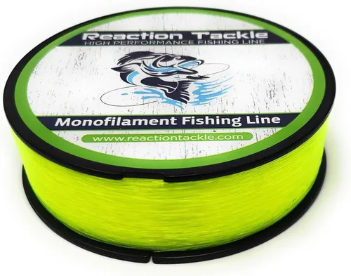Reaction Tackle Línea de Pesca de Monofilamento - Nylon Mono Fuerte y Resistente a la Abrasión, Lanzamiento Suave y Largo - Baja Memoria - Línea de