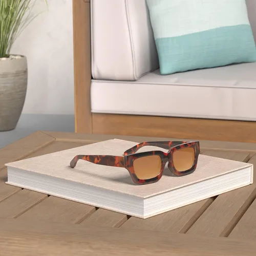 Miniatura 58 de FEISEDY Gafas de sol cuadradas retro de los años 90 para mujeres y hombres, gafas de sol rectangulares gruesas de moda con protección UV400 B2385