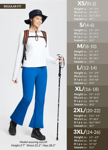 Miniatura 6 de BALEAF Women's Fleece Lined Snow Ski Pants Waterproof Windproof Softshell Insulated Slim Thermal Pants Zipper Bottom Leg