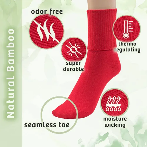 Miniatura 4 de Silky Toes Calcetines sin costuras de bambú para niñas, 3 o 6 unidades, para uniforme escolar