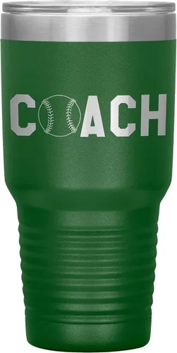 Miniatura 19 de Vaso de entrenador de béisbol, regalo de entrenador de béisbol, 30 onzas, con aislamiento, grabado de acero inoxidable, color negro