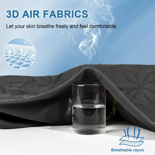 Miniatura 6 de GUHER Protector de colchón impermeable tamaño individual, funda de cama transpirable de tela de aire 3D, funda protectora de colchón, sin ruido