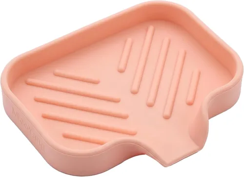 Miniatura 34 de MicoYang Jaboneras de baño de silicona con boquilla de drenaje, organizador de fregadero de cocina, soporte de esponja, bandeja de jabón para Azul