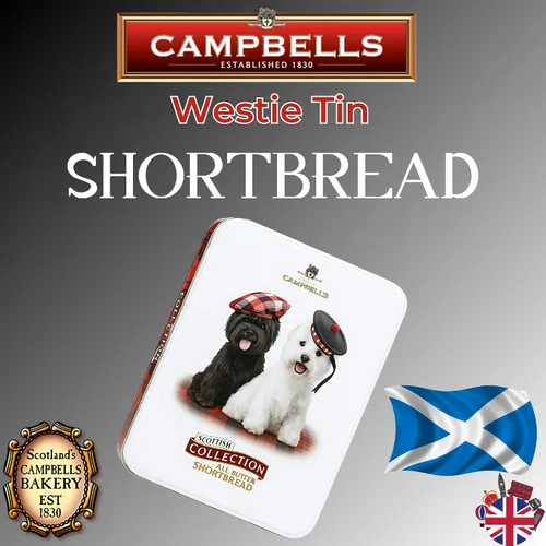 Miniatura 3 de Campbells Shortbread Westie Dog Lata de 5.29 onzas (5.29 oz) – Galletas surtidas de mantequilla de Escocia, galletas y galletas de té británicas