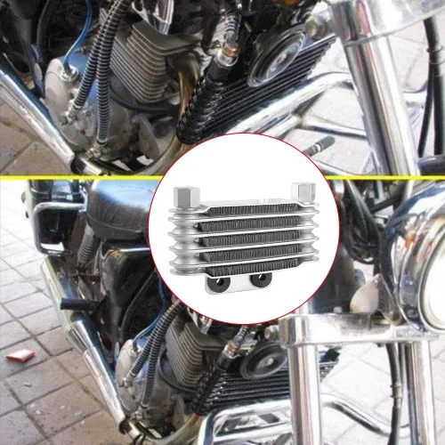 Miniatura 4 de Kit de enfriador de aceite, aleación de aluminio de 5 filas, enfriador de aceite universal de motor de repuesto para motocicleta, motocross, ATV Pit