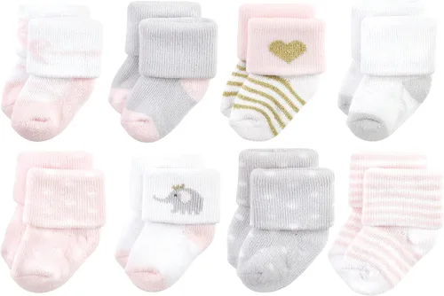 Miniatura 129 de Hudson Baby - Calcetines de algodón para bebés recién nacidos y Terry para niñas bebés