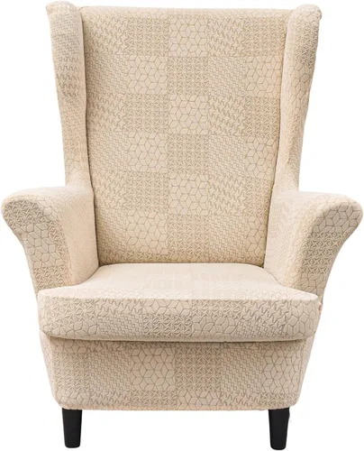 Miniatura 29 de Eco-Ancheng Funda para silla Wingback, 2 piezas, respaldo de ala, fundas de elastano para sillón con respaldo de ala, fundas para sillón con parte