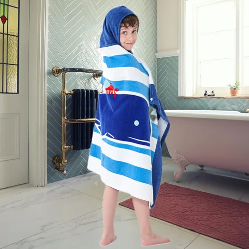 Miniatura 3 de Toallas de baño para niños, toalla para niños con capucha para playa, baño, piscina, toallas de natación de 30 x 50 pulgadas, tamaño grande, ultra