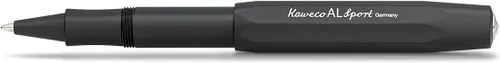 Kaweco AL SPORT Rollerball Negro | Bolígrafo de Gel/Esferográfica Incluyendo Recambio de Bolígrafo Rollerball de 0,7 mm en Diseño Clásico con Bola