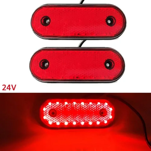 Miniatura 4 de 4 luces de marcador de remolque impermeables de 24 V 4 LED para remolque, luz indicadora de espacio montada en superficie, lámpara indicadora