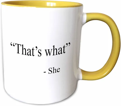Miniatura 12 de 3dRose Taza negra de dos tonos de 11 oz con texto en inglés "That's What She Said