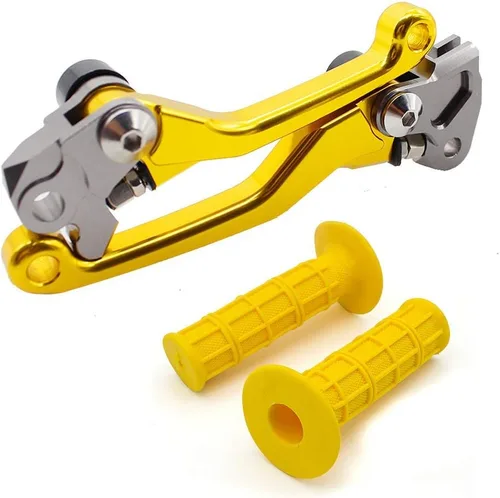 Miniatura 7 de Krace Juego de palancas de freno y embrague CNC para motocicleta todo terreno, compatible con Yamaha YZ65 2018, con agarres de goma de 22 mm de 7/8