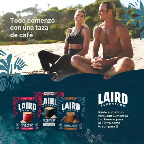 Miniatura 9 de Laird Superfood Creamer - Crema en polvo para el café, sabor a coco, no endulzada, elaborada con superalimentos, sin azúcar añadida, sin gluten, sin