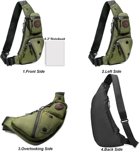 Miniatura 32 de Nicgid Sling Bag - Mochila bandolera para hombre), LYSB01NH075BJ-SPRTSEQIP
