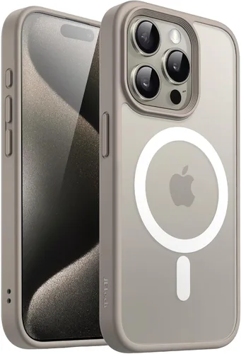 Miniatura 32 de JETech Funda magnética para iPhone 15 de 6.1 pulgadas, compatible con MagSafe, translúcida mate, delgada, a prueba de golpes, color negro