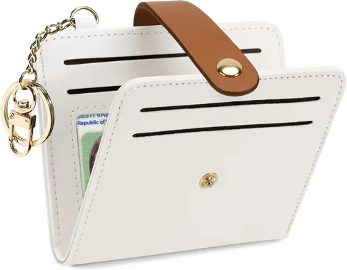 Miniatura 31 de Airkit Billeteras pequeñas para mujer, con bloqueo RFID, de cuero, con ventana de identificación, carteras para tarjetas para mujer, con monedero