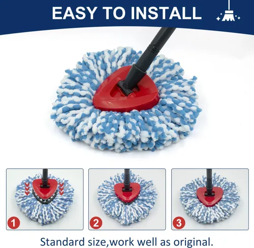 Miniatura 7 de Base de cabezal de repuesto para mopa giratoria compatible con el sistema de tanque 2 de Ocedar RinseClean Solo base de cabezal de repuesto