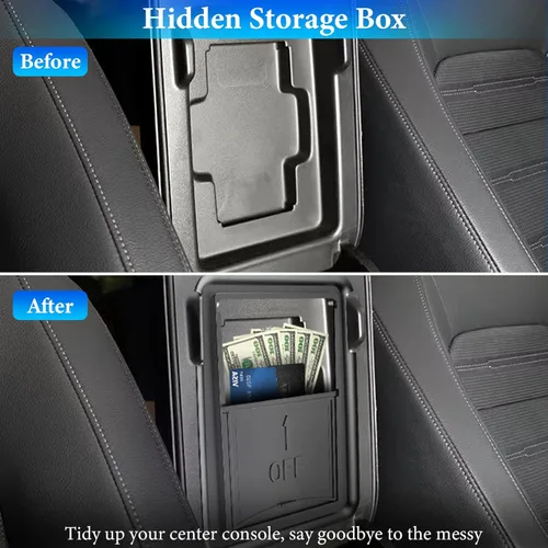 Miniatura 5 de YPHUIKI 2 piezas Organizador de consola central compatible con Honda CR-V 2023 2024 2025 2026, accesorios para CR-V híbrido deportivo, caja