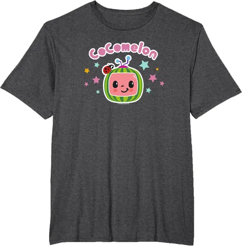 Miniatura 21 de CoComelon Camiseta clásica con logotipo de cara sonriente centrada, Negro