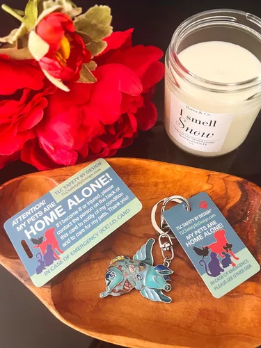 Miniatura 4 de My Pets are Home Alert - Tarjeta de identificación médica con tarjeta de identificación médica para perros y gatos con lista de llamadas