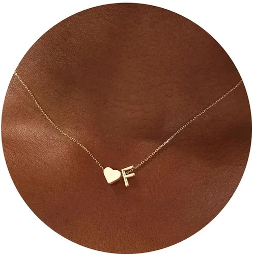 Miniatura 51 de Turandoss Mothers Day Gifts for Mom Wife - Dainty 18K Gold Plated Heart Initial A-Z Pendant Necklace Trendy Jewelry Heart Necklaces Birthday Mothers