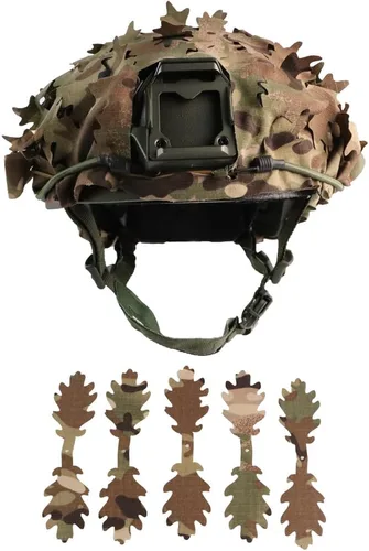 Miniatura 5 de Funda táctica para casco de malla transpirable, camuflaje camuflaje para casco táctico militar, combate, casco rápido