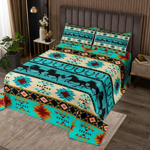 Miniatura 14 de Feelyou Colcha de vaquero occidental, tamaño King, diseño rústico de Texas Star con botas de vaquero, colcha acolchada para niños pequeños, diseño