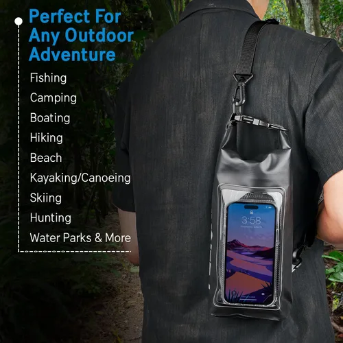 Miniatura 7 de Pelican - Marine Series - Bolsa seca resistente al agua (2.5 litros) con funda integrada para teléfono para hombres y mujeres, bolsa ligera