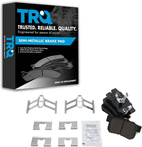 Miniatura 146 de TRQ Pastillas de freno delanteras semi metálicas compatibles con Ford Expedition 2018-2021 F-150 2018-2020 Lincoln Navigator 2018-2022