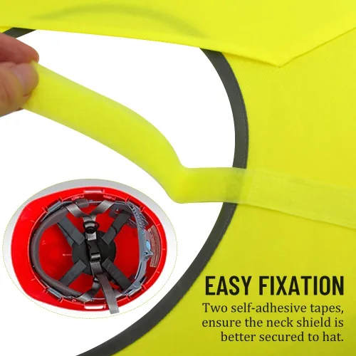 Miniatura 4 de WMYCONGCONG Protector solar de ala completa, visera de malla para el cuello, con tira reflectante para construcción al aire libre, accesorios
