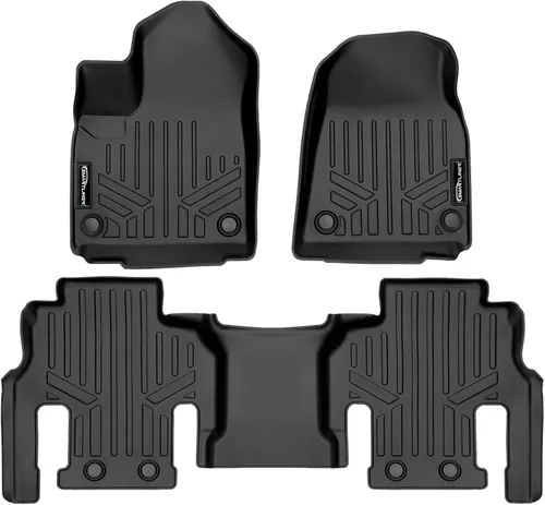 Miniatura 13 de SMARTLINER Juego de alfombrillas de 3 filas de ajuste personalizado para todo tipo de clima, compatible con Jeep Grand Wagoneer 2022-2025