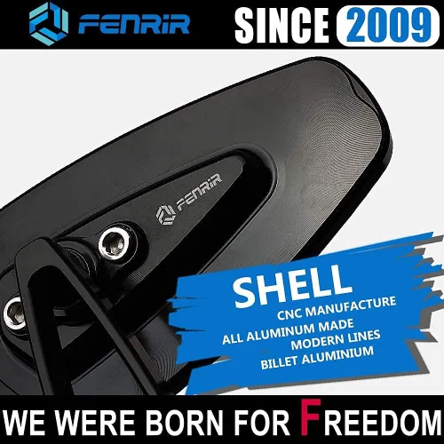 Miniatura 6 de FENRIR Espejo de motocicleta con adaptador para BMW RNINET F800R (2014-2020) S1000R R1200R R1250R F900R S1000RR(2008-2018) F900XR S1000XR R18 R12
