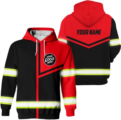 Miniatura 11 de Empresa, Equipo Uniforme Camisa de Alta Visibilidad para Hombres Camisa de Seguridad Logotipo Personalizado Nombre con Cintas Reflectantes AMZ02