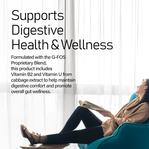 Miniatura 6 de H. Pylori Support - Suplemento de salud digestiva con mezcla G-FOS, proteína de suero, regaliz, goma de masilla, vitamina U y vitamina B2