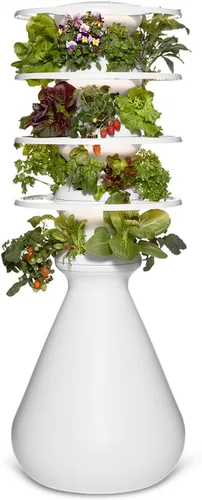 Miniatura 14 de Kit de inicio Farmstand con anillos luminosos y 18 créditos para plántulas Pequeño kit de sistema de cultivo hidropónico Torre de maceta