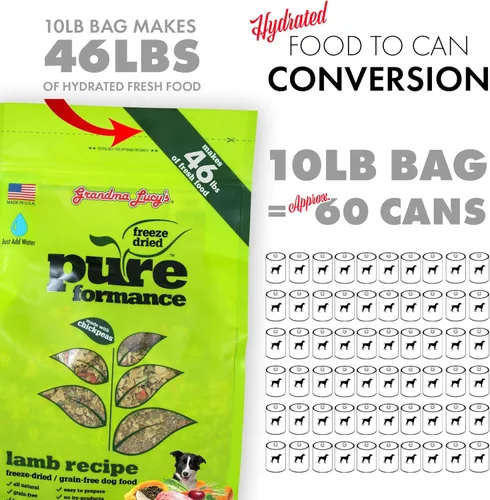 Miniatura 6 de GRANDMA LUCY'S 844214 Pureformance Alimento de cordero sin granos para perros, 10 libras