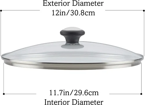 Miniatura 2 de Farberware Accessories - Tapa de repuesto de cristal para ollas y cacerolas Farberware de 12 pulgadas, transparente