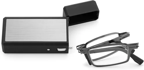 Miniatura 9 de Gafas de lectura plegables portátiles con bloqueo de luz azul, lentes ultrafinas plegables con estuche para hombres y mujeres lectores