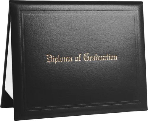 Miniatura 6 de Funda impresa para diploma de 8.5 x 11 pulgadas, cubierta acolchada de cuero sintético, soporte para documentos de graduación, tamaño carta