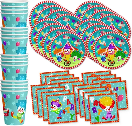 Suministros para fiesta de cumpleaños de payaso, suministros para fiesta de circo, primer cumpleaños de circo, fiesta de payaso para niños, juego de