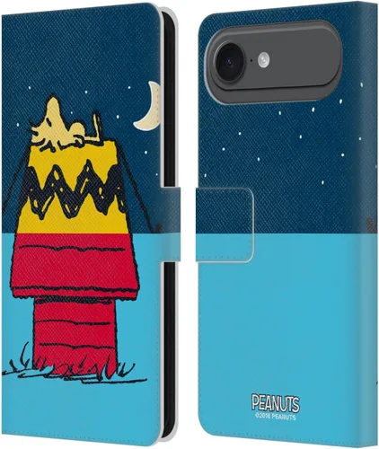 Miniatura 212 de Head Case Designs Funda de piel con licencia oficial de Peanuts Snoopy & Woodstock Balloon Halfs and Laughs para Apple iPhone 7/8/SE 2020 y 2022