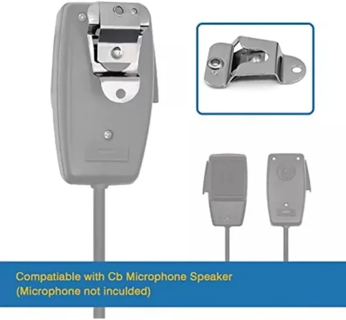 Miniatura 4 de Paquete de 2 clips de micrófono CB, soporte de micrófono CB, clips de micrófono compatibles con CB Motorola HLN9073B CDM1250 GM300 M1225 GM3688