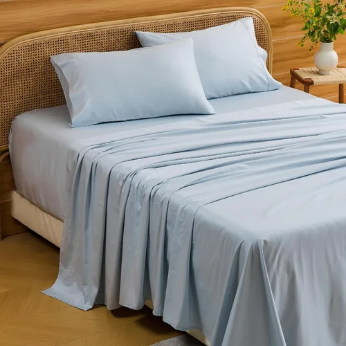 Miniatura 11 de Bedlifes Sábanas de algodón egipcio de 1000 hilos, tamaño Queen, 4 piezas con bolsillo profundo de 16 pulgadas, ropa de cama ultrasuave refrescante