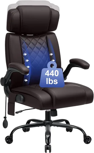 Miniatura 9 de VANSPACE Silla de oficina ejecutiva con soporte lumbar ajustable y reposacabezas Silla ergonómica de computadora de 440 libras, cómoda silla