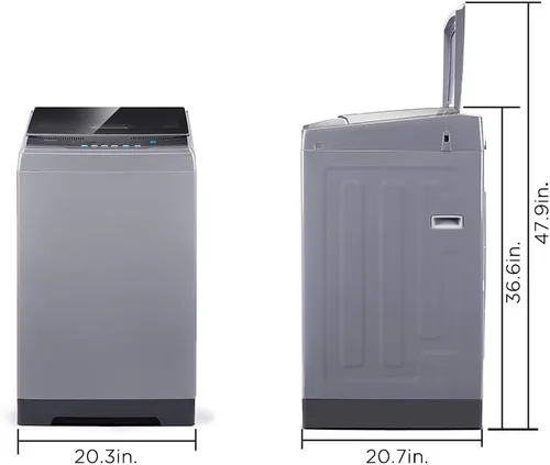 Miniatura 3 de COMFEE' Lavadora portátil de 1.6 pies cúbicos, capacidad de 11 libras, lavadora compacta totalmente automática y horno microondas EM720CPL-PMB